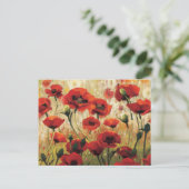 Frühlingsblumen im Garten Postkarte (Stehend Vorderseite)