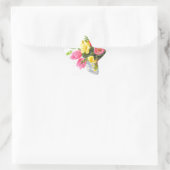 Frühlingsblumen im Korbsternaufkleber Stern-Aufkleber (Tasche)