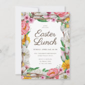 Frühlingsblumen im Osterfest Einladung (Vorderseite)