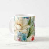 Frühlingsblumen im Stil des Impressionismus Kaffeetasse (Vorderseite Links)