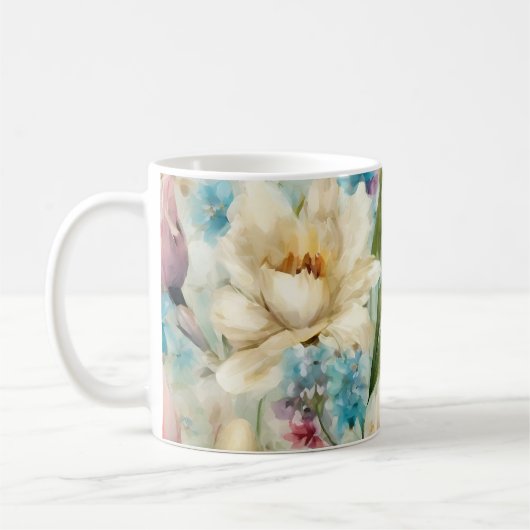 Frühlingsblumen im Stil des Impressionismus Kaffeetasse (Links)