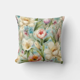 Frühlingsblumen im Stil des Impressionismus Kissen