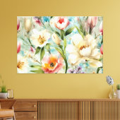 Frühlingsblumen im Stil des Impressionismus Leinwanddruck (Insitu (Wohnzimmer))