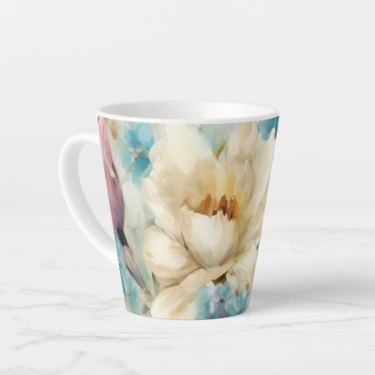 Frühlingsblumen im Stil des Impressionismus Milchtasse (Linke Ecke)