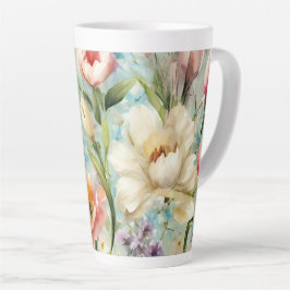 Frühlingsblumen im Stil des Impressionismus Milchtasse