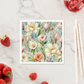 Frühlingsblumen im Stil des Impressionismus Serviette (Beispiel)
