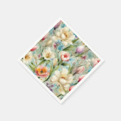 Frühlingsblumen im Stil des Impressionismus Serviette (Ecke)