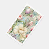 Frühlingsblumen im Stil des Impressionismus Serviette (Ecke)