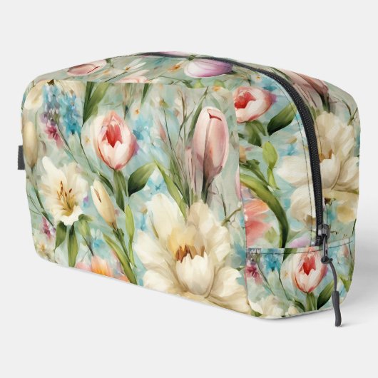 Frühlingsblumen im Stil des Impressionismus Waschbeutel (Rechte Ecke)