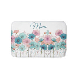 Frühlingsblumen im Vintage-Stil für Mama Badematte