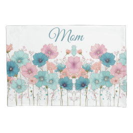 Frühlingsblumen im Vintage-Stil für Mama Kissenbezug