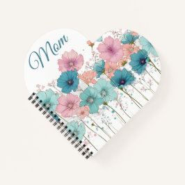 Frühlingsblumen im Vintage-Stil für Mama Notizblock