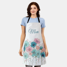 Frühlingsblumen im Vintage-Stil für Mama Schürze