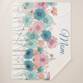 Frühlingsblumen im Vintage-Stil für Mama Sherpadecke