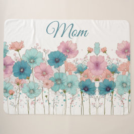 Frühlingsblumen im Vintage-Stil für Mama Sherpadecke