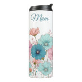 Frühlingsblumen im Vintage-Stil für Mama Thermosbecher (Nach links gedreht)