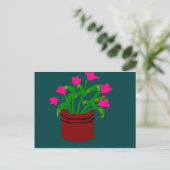 Frühlingsblumen in einer Planter-Postkarte Postkarte (Stehend Vorderseite)