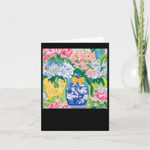 Frühlingsblumen in Ginger Jar Sticker Karte