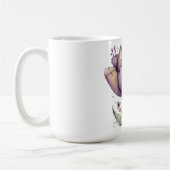 Frühlingsblumen in Lila und Gelb Kaffeetasse (Links)
