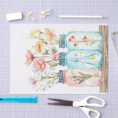 Frühlingsblumen in Mason Jars Decoupage Seidenpapier (Handwerk)