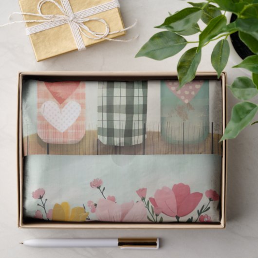 Frühlingsblumen in Mason Jars Tissue Paper Seidenpapier (Geschenk)