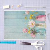 Frühlingsblumen in Mason Jars Tissue Paper Seidenpapier (Handwerk)