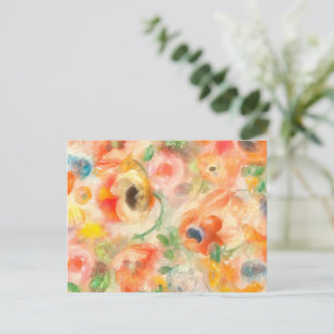Frühlingsblumen in Orange Feiertagspostkarte