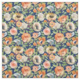 Frühlingsblumen in Orange Stoff