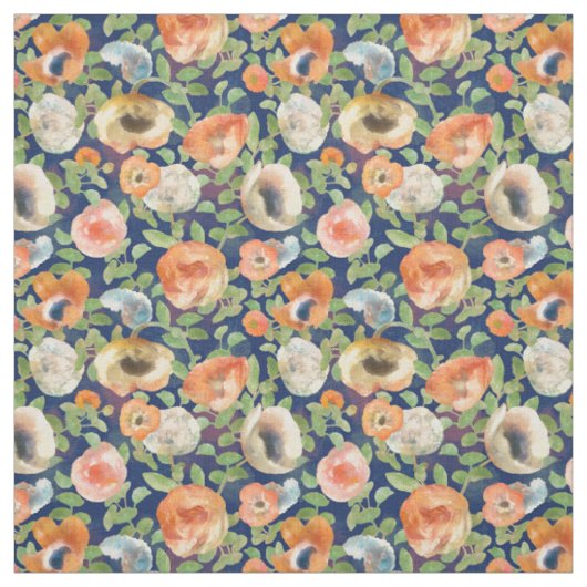 Frühlingsblumen in Orange Stoff (Muster)