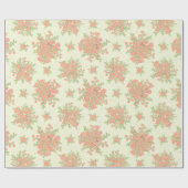 Frühlingsblumen in Peach Orange 2024 Blütenblätter Geschenkpapier (Flach)