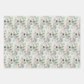 Frühlingsblumen in rosa-gelb-grüner Hochzeit Geschenkpapier Set (Vorderseite 2)