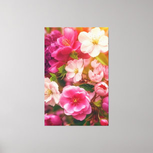 Frühlingsblumen in voller Blüte Leinwanddruck