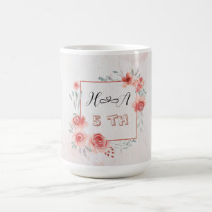 Frühlingsblumen-Jubiläum   Elegante moderne Hochze Kaffeetasse