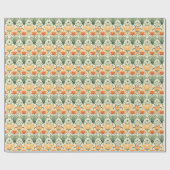 Frühlingsblumen Jugendstil Geschenkpapier (Flach)