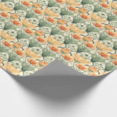 Frühlingsblumen Jugendstil Geschenkpapier (Ecke)