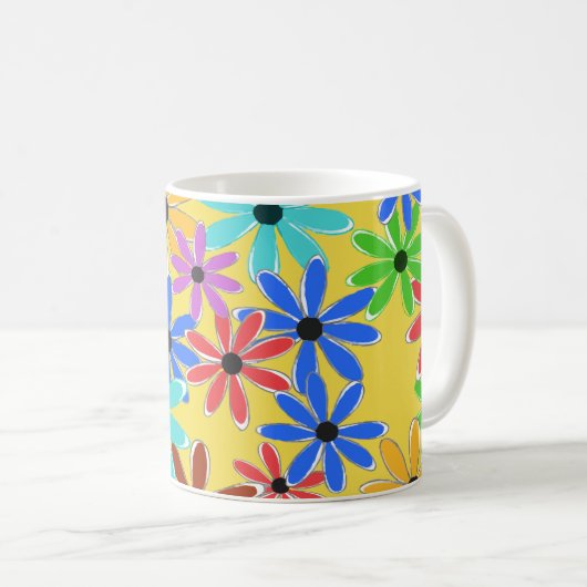 Frühlingsblumen Kaffeetasse (VorderseiteRechts)