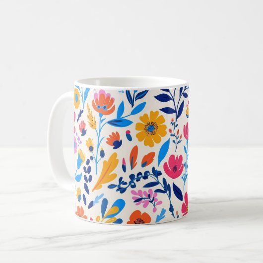Frühlingsblumen Kaffeetasse (Vorderseite Links)