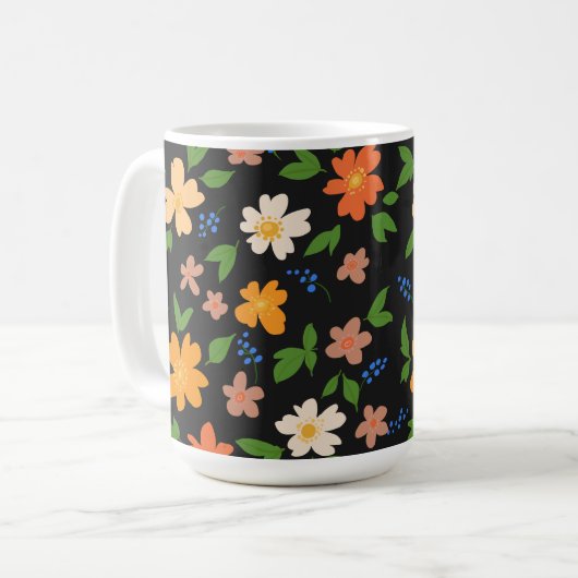 Frühlingsblumen Kaffeetasse (Vorderseite Links)