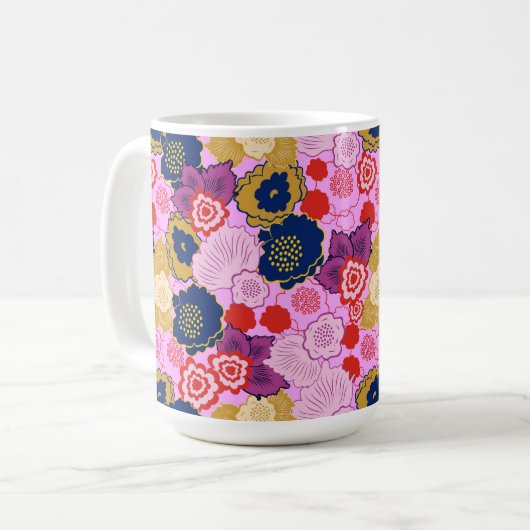 Frühlingsblumen Kaffeetasse (Vorderseite Links)