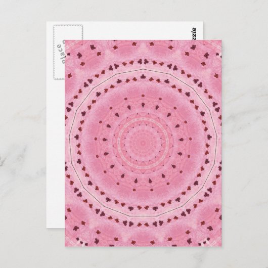 Frühlingsblumen Kaleidoskop Postkarte (Vorne/Hinten)