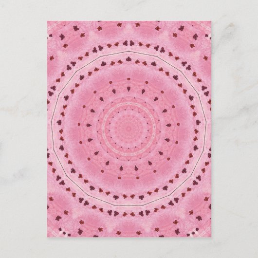 Frühlingsblumen Kaleidoskop Postkarte (Vorderseite)