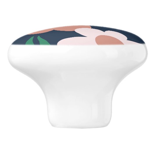 Frühlingsblumen Keramikknauf (Seitenansicht)