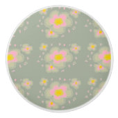 Frühlingsblumen Keramikknauf (Vorderseite)