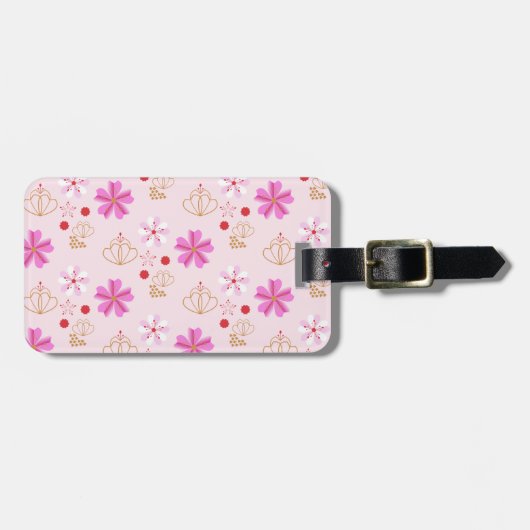 Frühlingsblumen Kirschblossom Pink Blush Gepäckanhänger (Vorderseite horizontal)