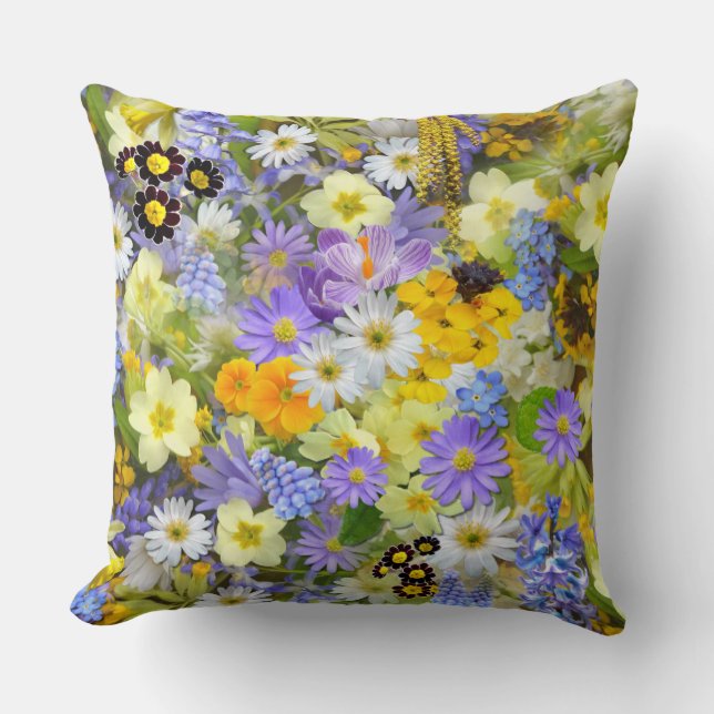 Frühlingsblumen Kissen (Vorderseite)