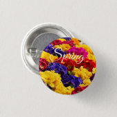 Frühlingsblumen Knopf Button (Vorne & Hinten)