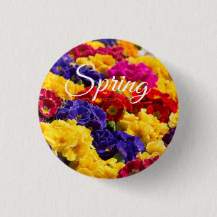 Frühlingsblumen Knopf Button