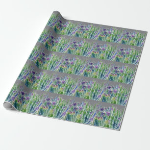 Frühlingsblumen, Kräuter, Aquarellfarben nahtlose Geschenkpapier