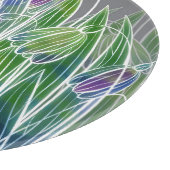 Frühlingsblumen, Kräuter, Aquarellfarben nahtlose  Schneidebrett (Ecke)