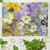 Frühlingsblumen Küchenhandtuch Geschirrtuch (Gefaltet)